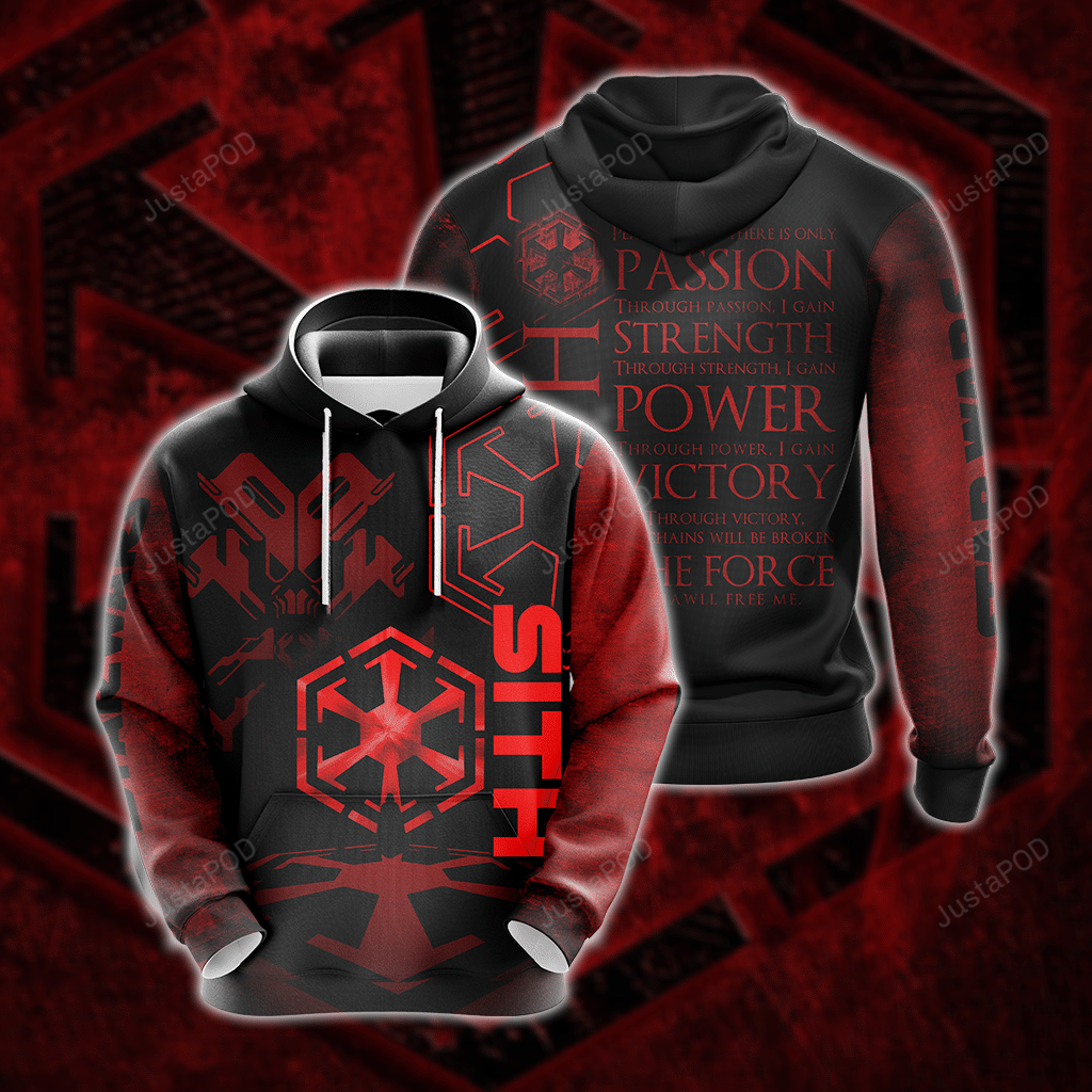 Star Wars Sith Code 3d All Over Print Hoodie Zip-up Hoodie