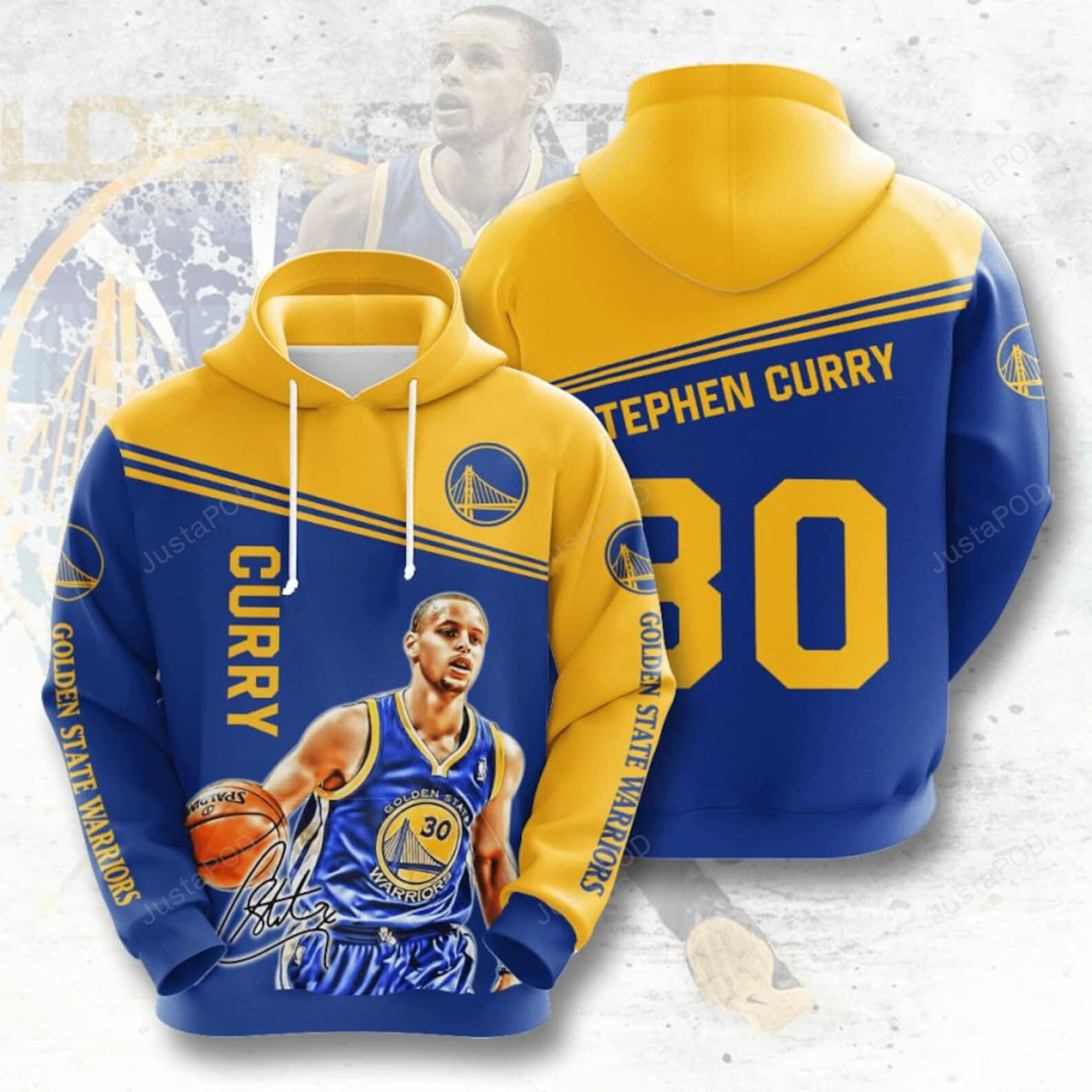 Stephen Curry Golden State Warriors 3d All Over Printed Hoodie Or Zip Up Hoodie