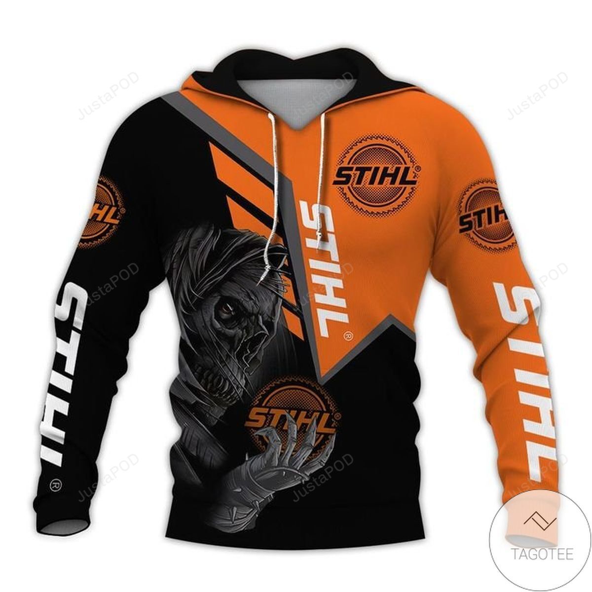 Stihl Chainsaw Skull 3d All Over Print Hoodie Zip-up Hoodie