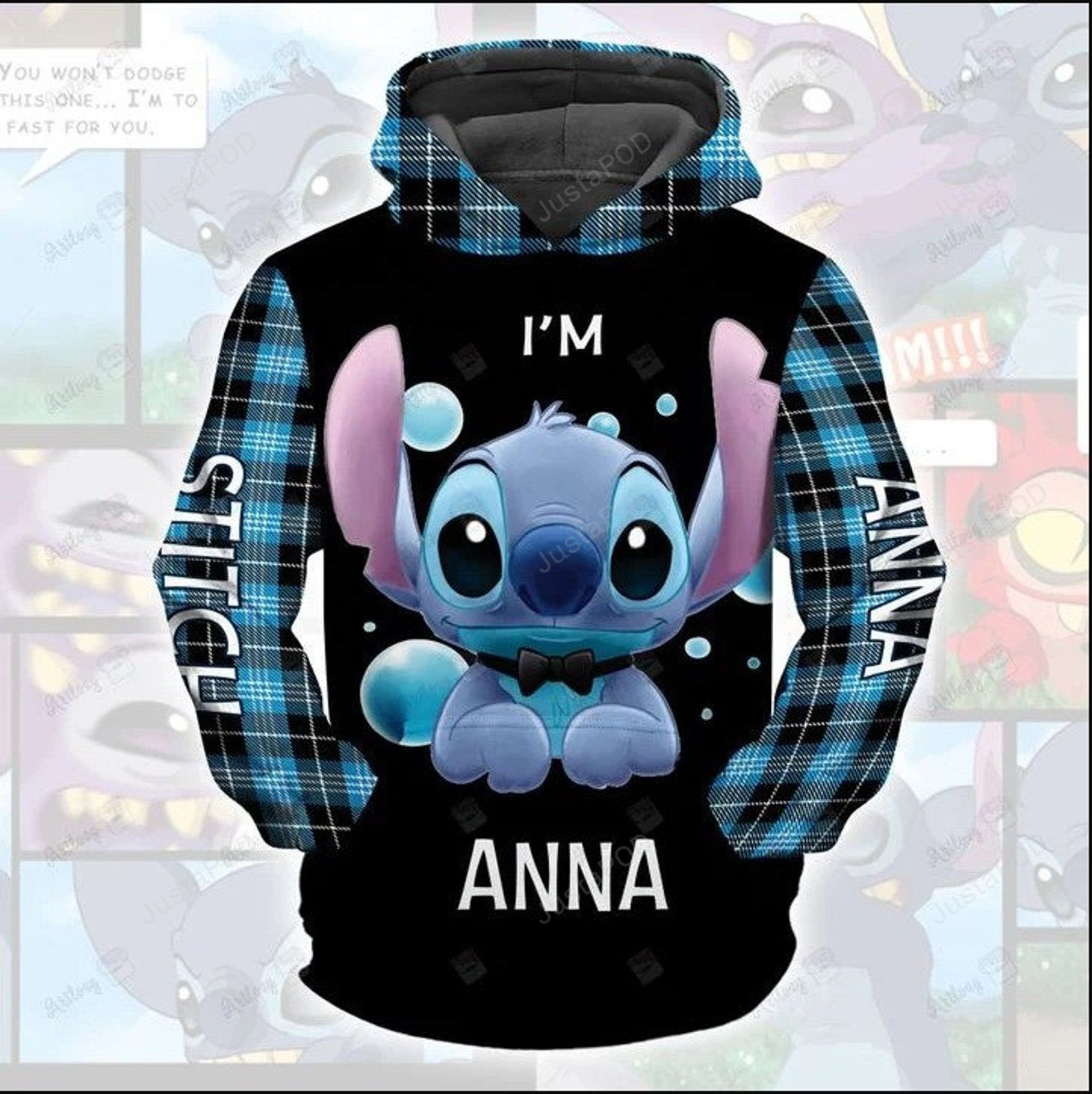 Stitch 3d All Over Print Hoodie Zip-up Hoodie-trungten-e31yf