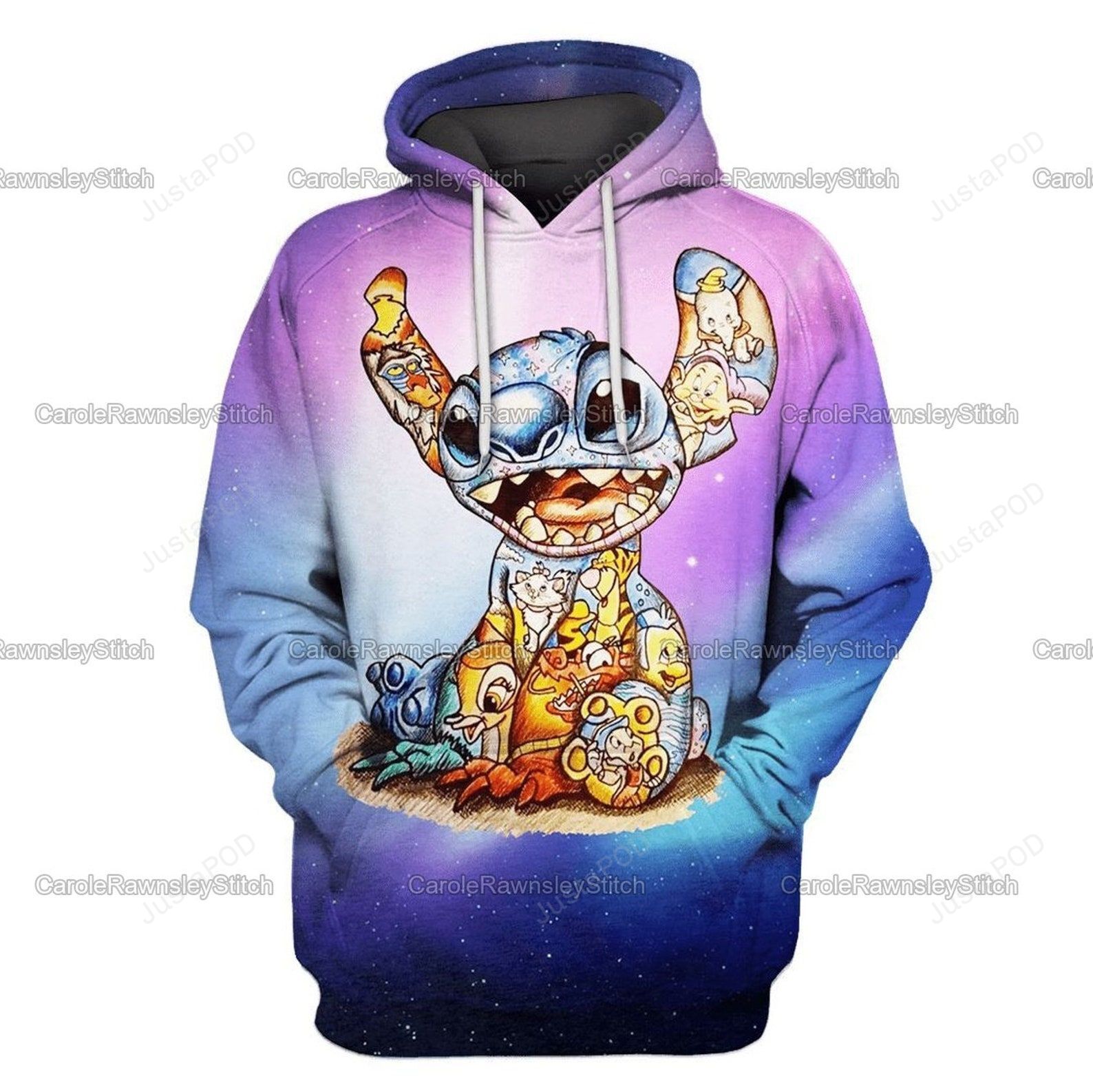 Stitch 3d All Over Print Hoodie Zip-up Hoodie-trungten-xlv1k