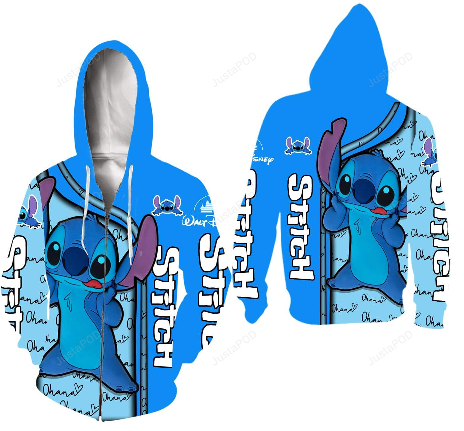 Stitch 3d All Over Print Hoodie Zip-up Hoodie