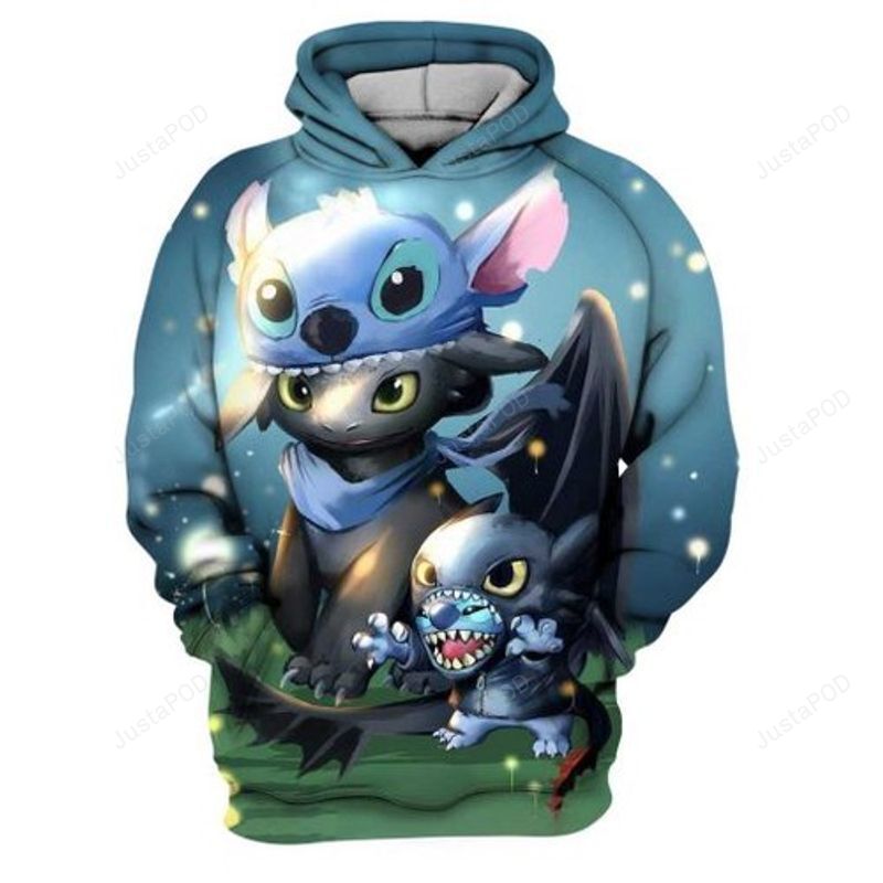 Stitch And Toothless Stay Different Stay Weird 3d All Over Print Hoodie Zip-up Hoodie