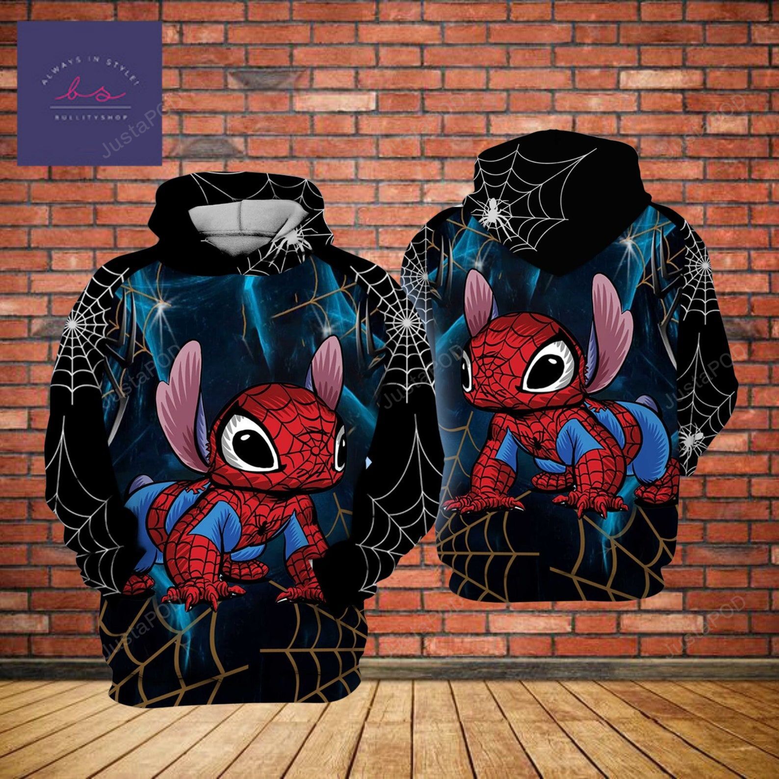 Stitch Spiderman 3d All Over Print Hoodie Zip-up Hoodie