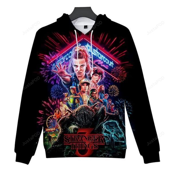 Stranger Things 3d All Over Print Hoodie Zip-up Hoodie