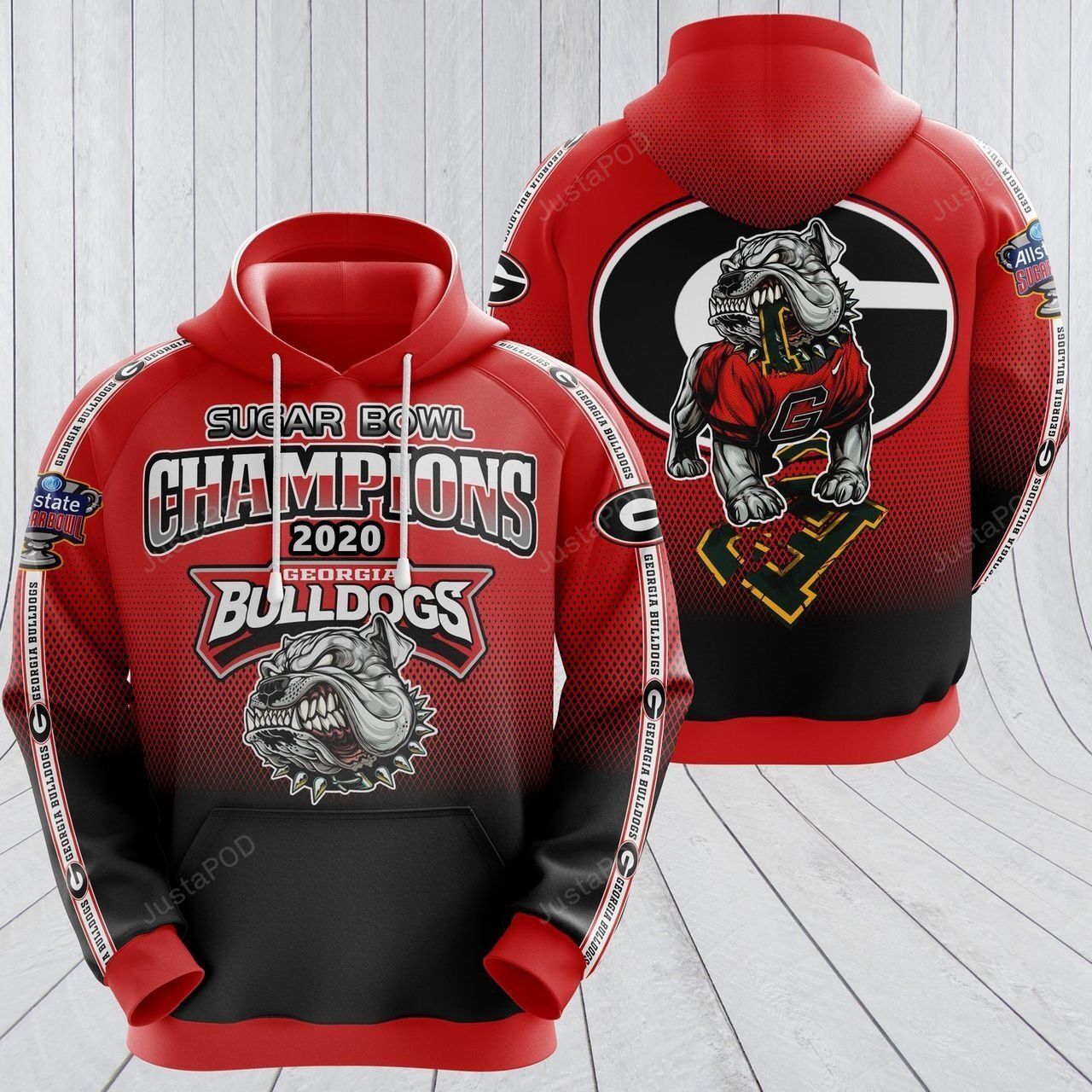 Sugar Bowl Champions 2020 Georgia Bulldogs Men And Women 3d Hoodie Shirt Georgia Bulldogs Sugar Bowl 2020 3d Shirt Georgia Bulldogs 3d Hoodie Shirt