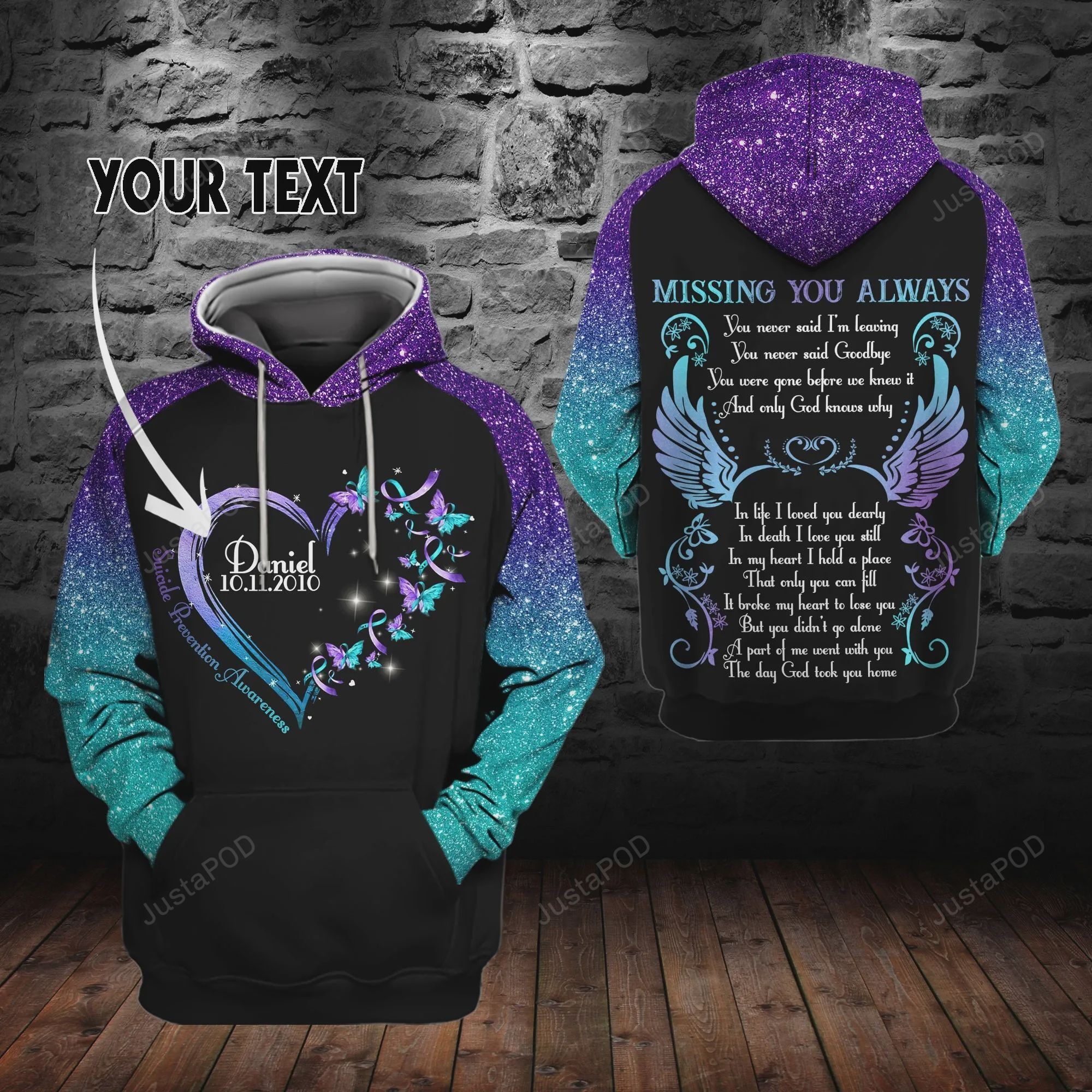 Suicide Awareness Missing You Always Hoodie 3d Custom Ttm