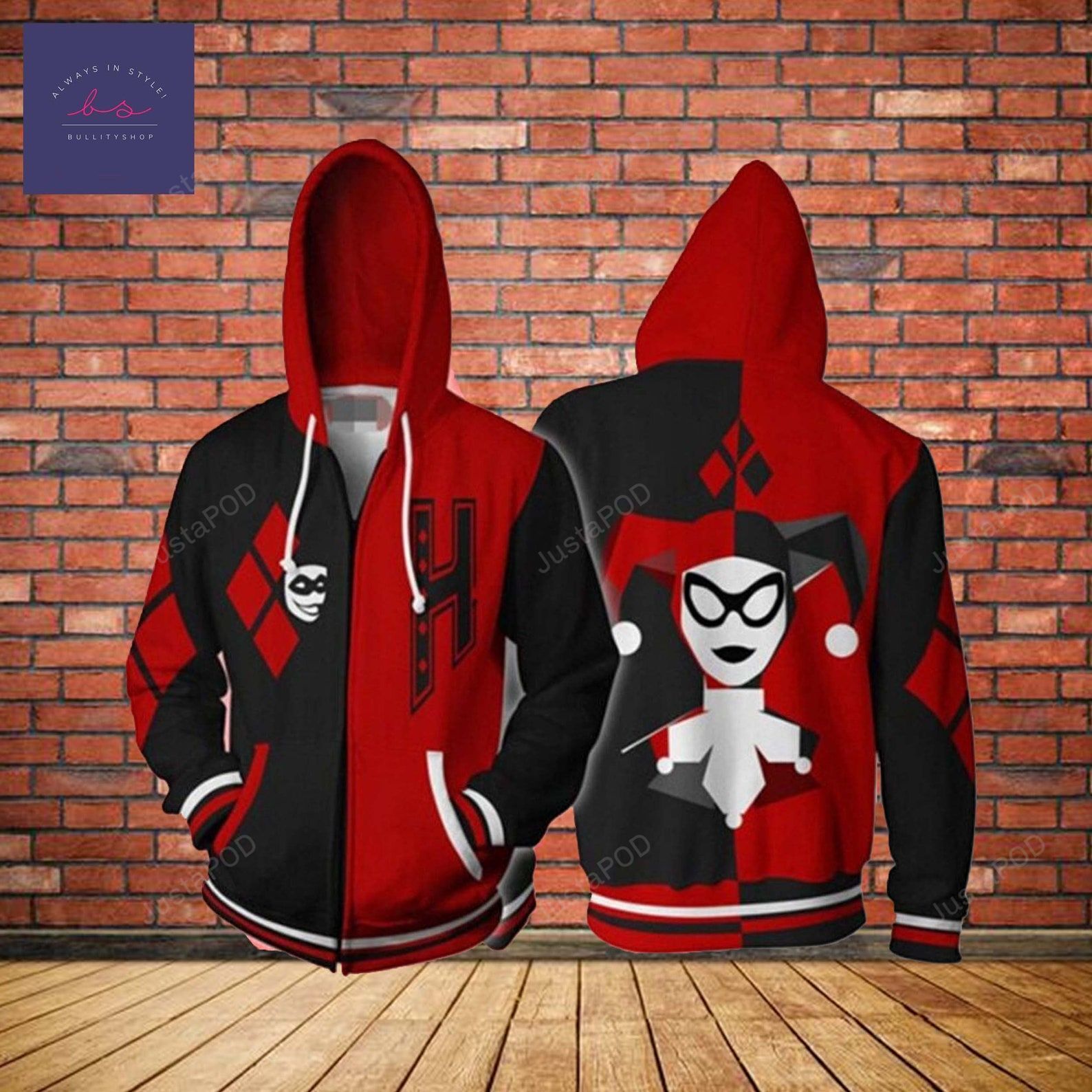 Suicide Squad Harley Quiin Cosplay 3d All Over Print Hoodie Zip-up Hoodie