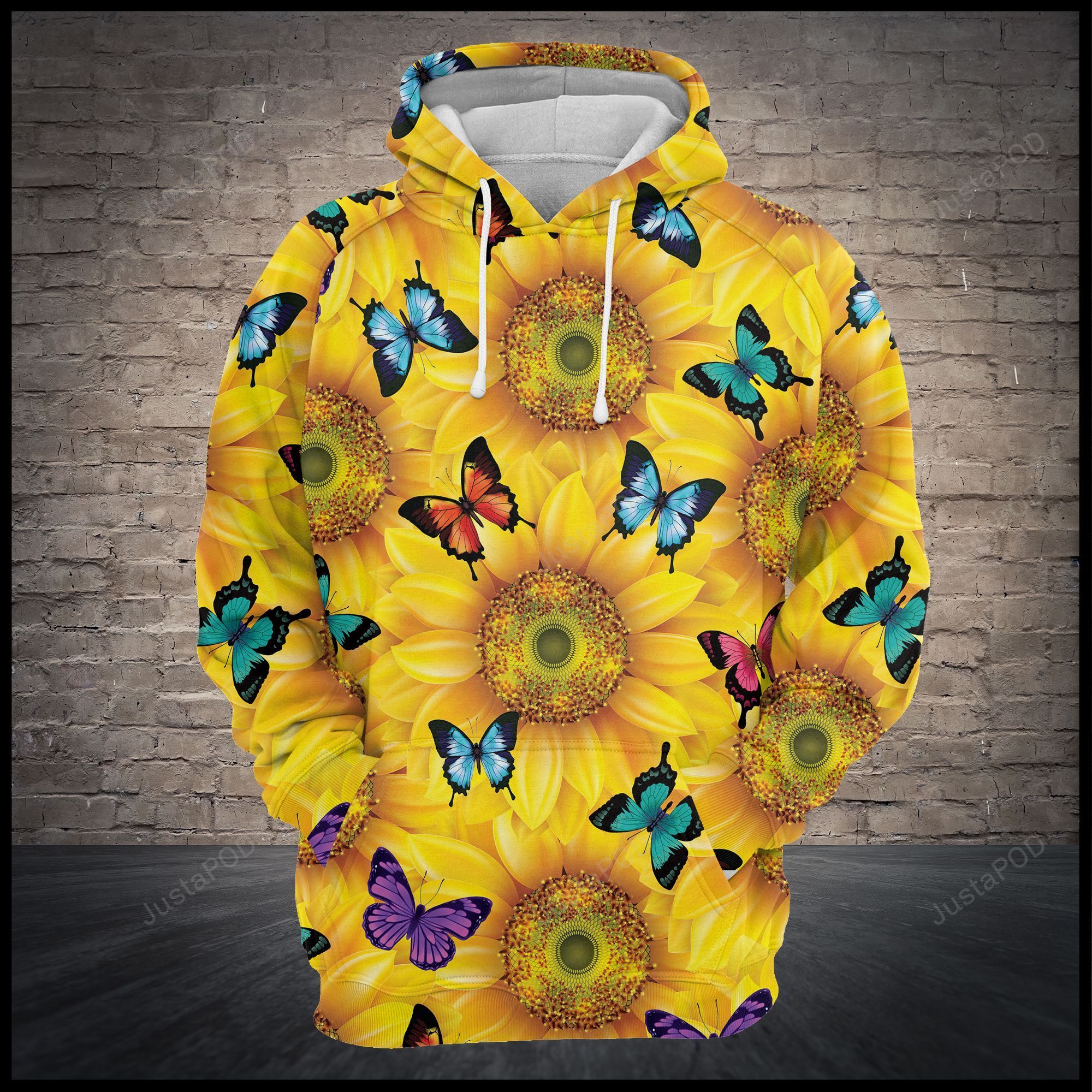 Sunflower Butterfly 3d All Over Print Hoodie Zip-up Hoodie