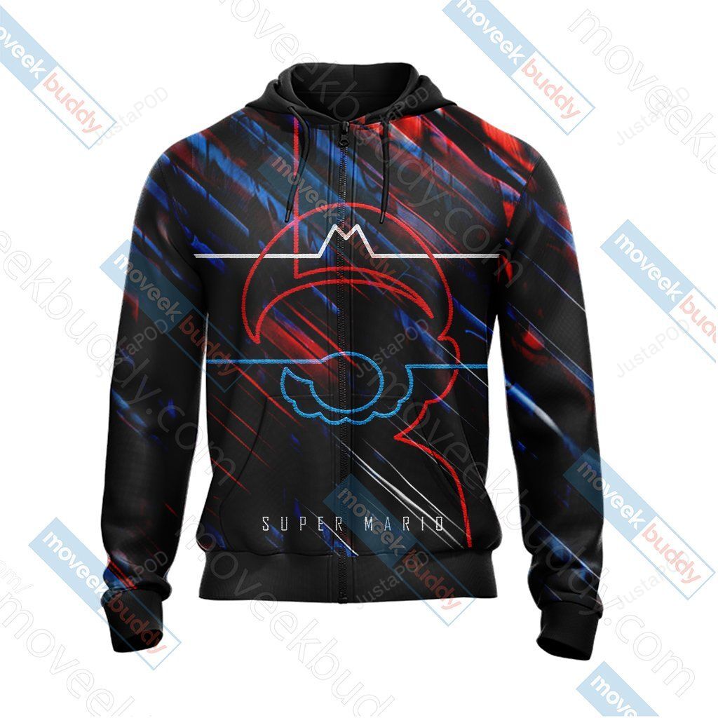 Super Mario 3d All Over Print Hoodie Zip-up Hoodie