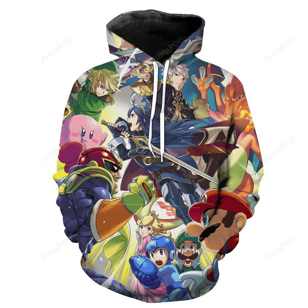 Super Smash Bros 3d All Over Print Hoodie Zip-up Hoodie-trungten-62uaq