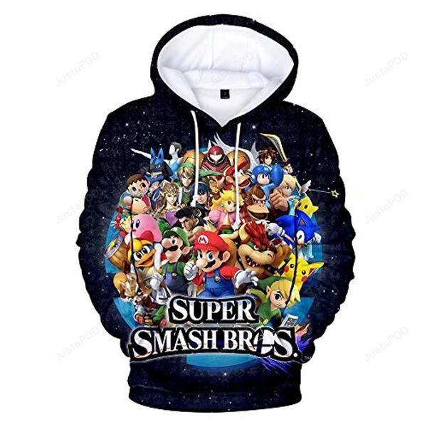 Super Smash Bros 3d All Over Print Hoodie Zip-up Hoodie