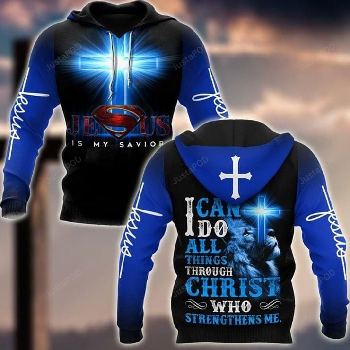 Superman Jesus Is My Savior 3d All Over Printed Hoodie Zip- Up Hoodie