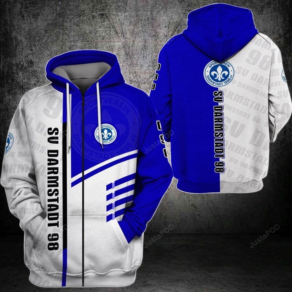 Sv Darmstadt 98 3d All Over Print Hoodie Zip-up Hoodie