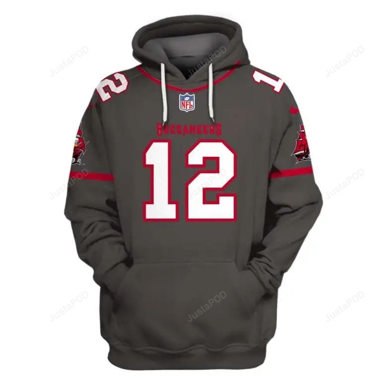 Tampa Bay Buccaneers 12 Brady 3d All Over Print Hoodie Zip-up Hoodie