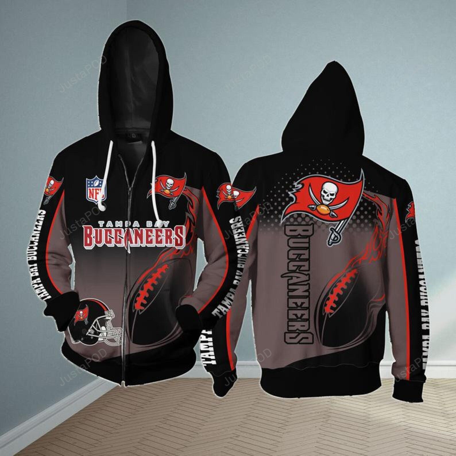 Tampa Bay Buccaneers 3d All Over Print Hoodie-trungten-9kmpx