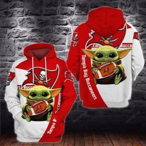 Tampa Bay Buccaneers Baby Yoda 3d All Over Print Hoodie Zip-up Hoodie