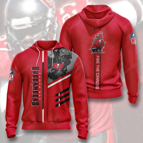 Tampa Bay Buccaneers Fire Te Cannons Men And Women 3d Full Printing Zip Hoodie Tampa Bay Buccaneers 3d Full Printing Shirt