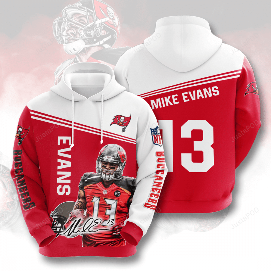 Tampa Bay Buccaneers Mike Evans 3d All Over Printed Hoodie Zip- Up Hoodie-trungten-431fb