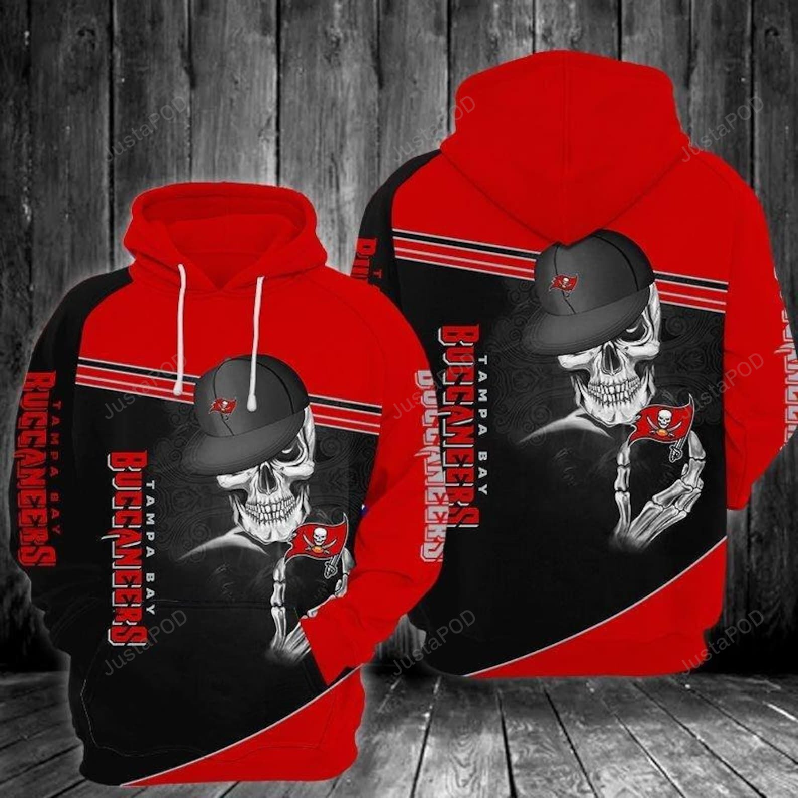 Tampa Bay Buccaneers Skull 3d All Over Print Hoodie Zip-up Hoodie-trungten-s3jx4