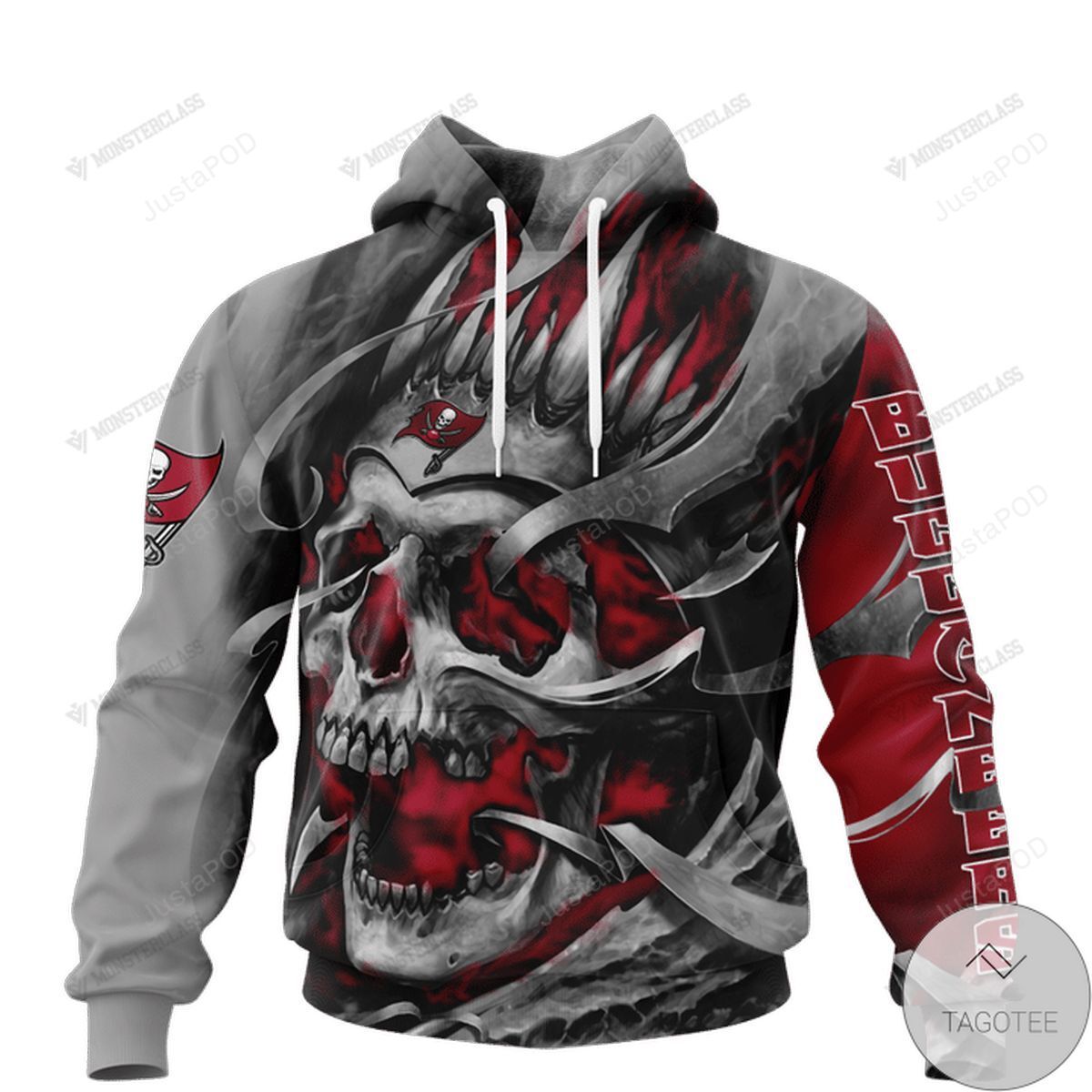 Tampa Bay Buccaneers Skull 3d All Over Print Hoodie Zip-up Hoodie