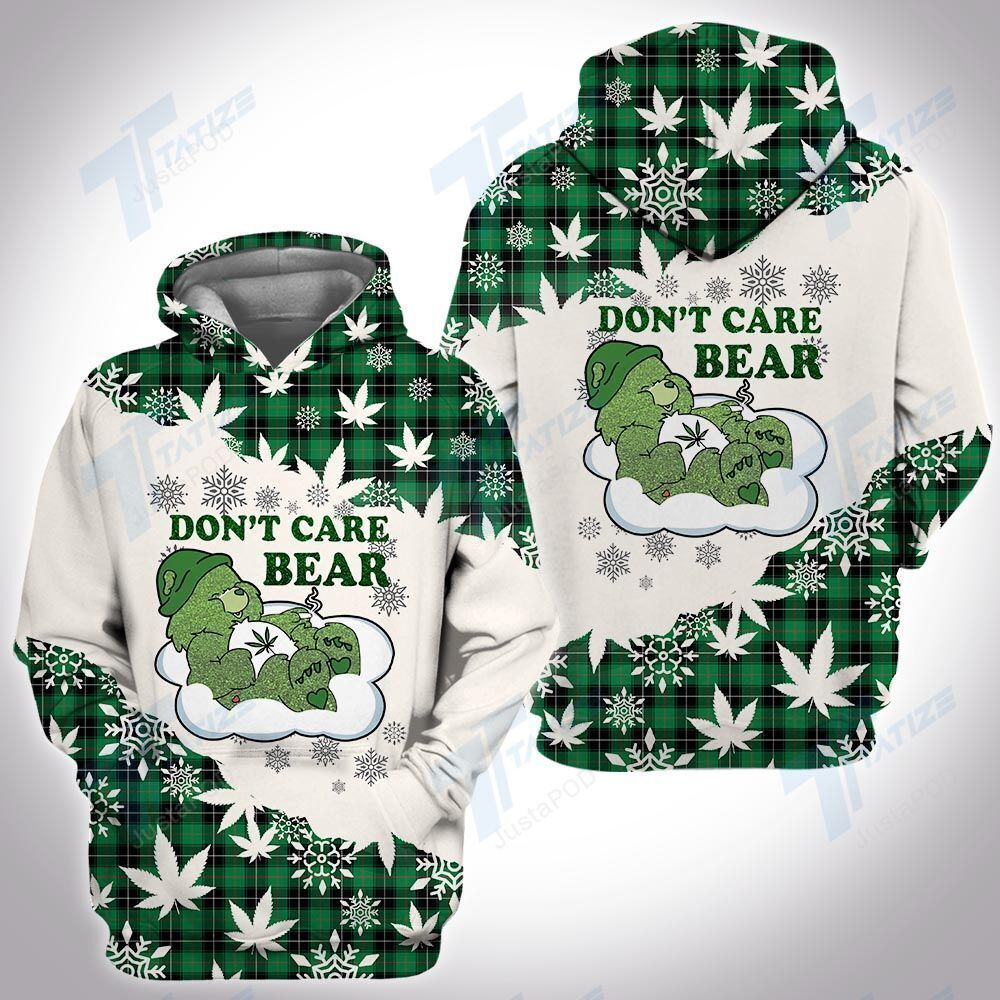 Tartan Christmas Dont Care Bear 3d All Over Print Hoodie Zip-up Hoodie