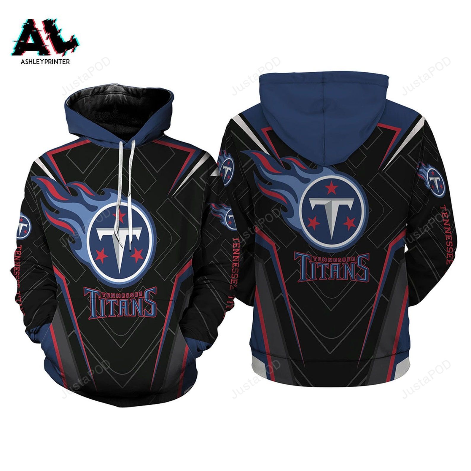 Tennessee Titans 3d All Over Print Hoodie Zip-up Hoodie-trungten-kajzw