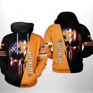 Tennessee Volunteers Ncaa Us Flag Skull 3d All Over Print Hoodie Zip-up Hoodie