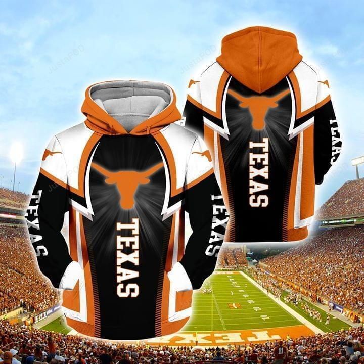 Texas Longhorns Ncaa 3d All Over Print Hoodie Zip-up Hoodie