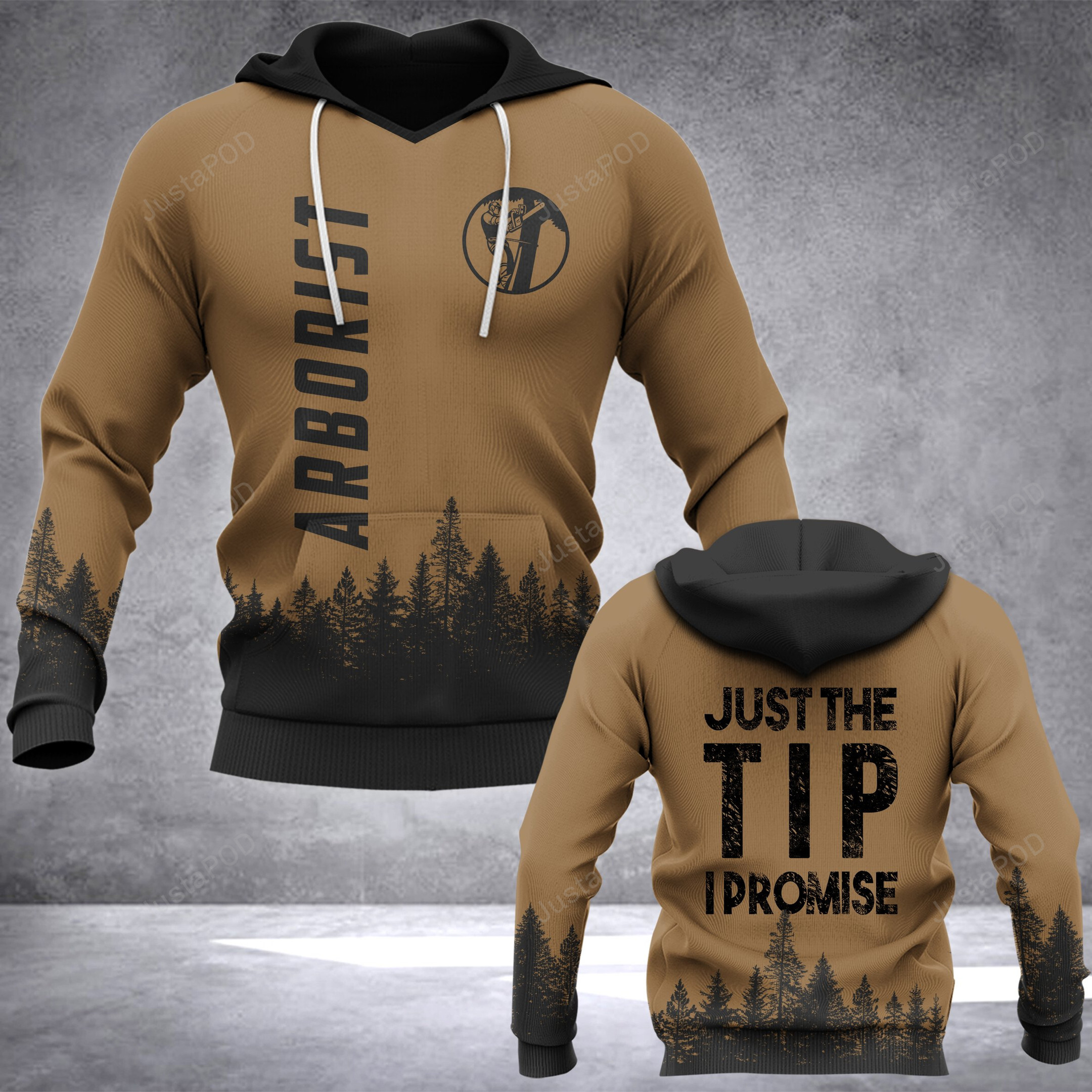 The Arborist 3d All Print Hoodie Zip- Up Hoodie