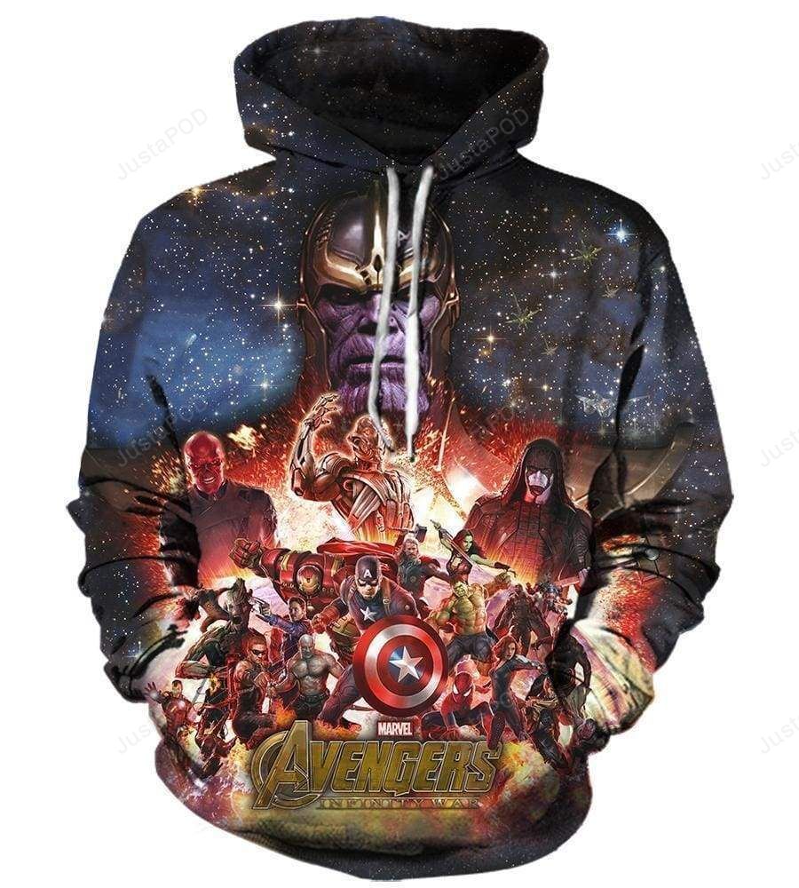 The Avengers Infinity War Black 3d Hoodie