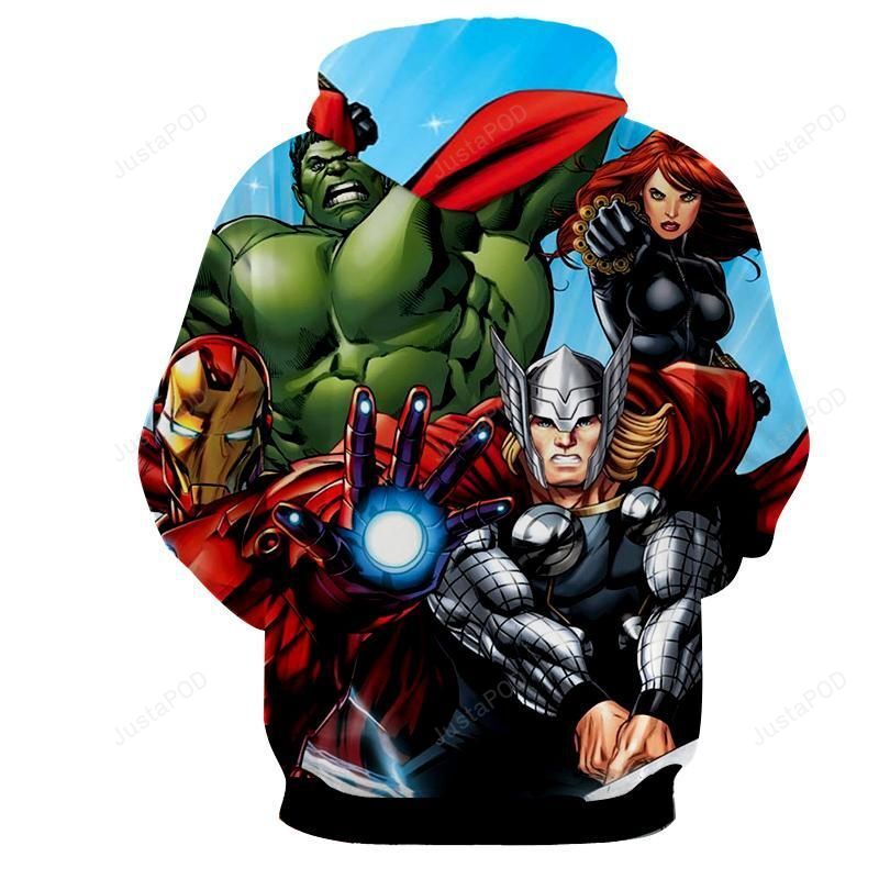 The Avengers Marvels Superheroes 3d All Over Print Hoodie Zip-up Hoodie