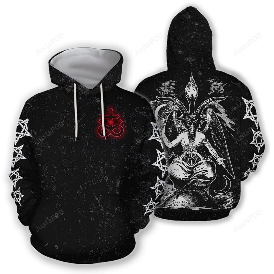 The Baphomet 3d All Over Printed Hoodie Zip- Up Hoodie