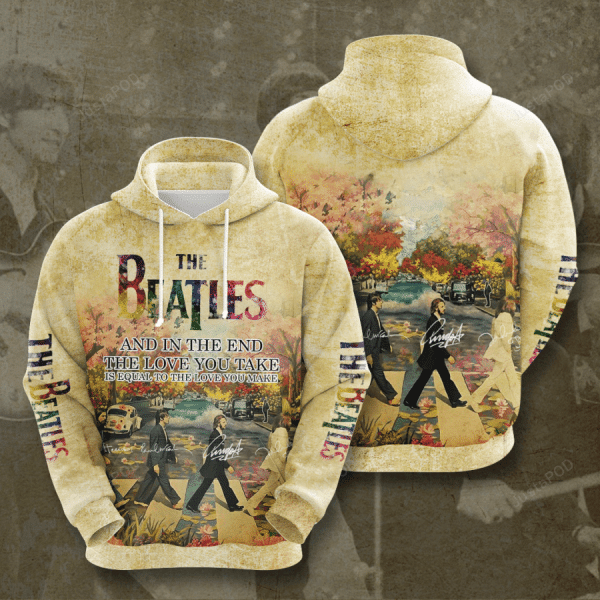 The Beatles Signature Design Gift For Fan 3d All Over Print Hoodie Zip-up Hoodie