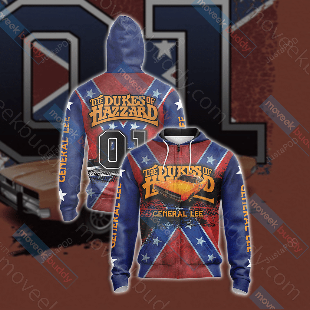 The Dukes Of Hazzard General Lee 3d All Over Print Hoodie Zip-up Hoodie