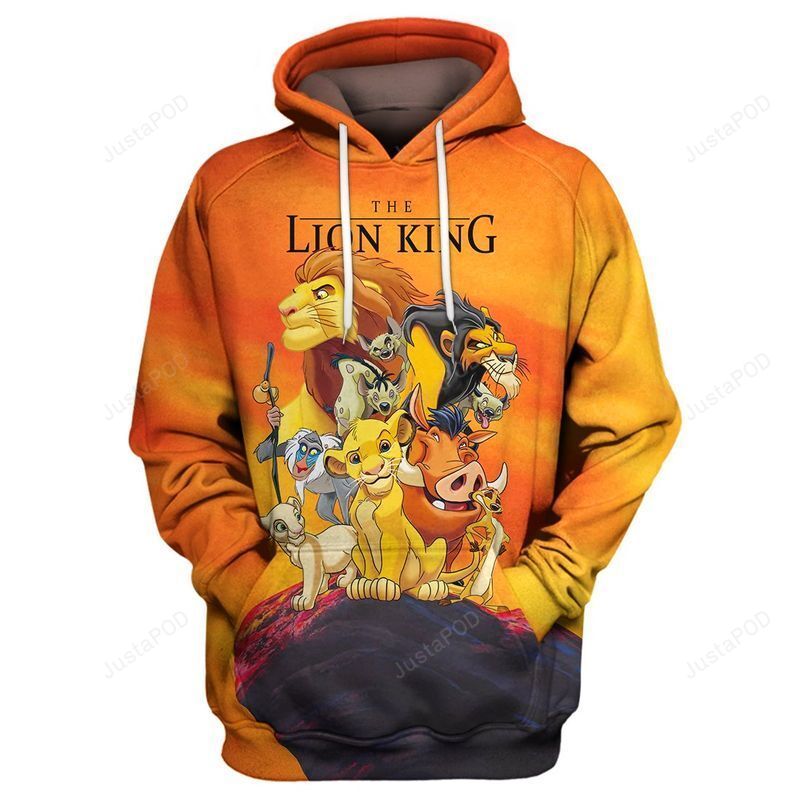 The Lion King 3d All Over Print Hoodie Zip-up Hoodie