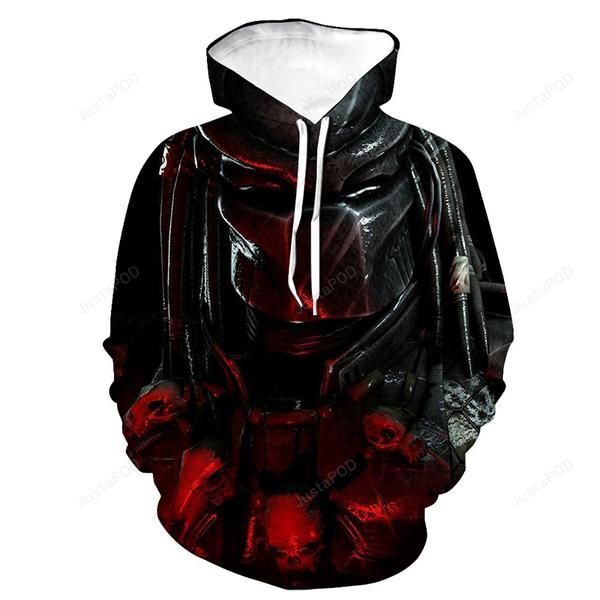 The Predator 3d All Over Printed Hoodie Zip- Up Hoodie