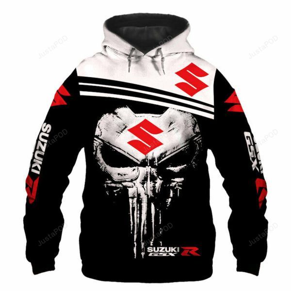 The Punisher Skull Suzuki Gsxr Logo Men And Women 3d Hoodie Shirt The Punisher Skull Suzuki Gsxr Logo 3d Shirt