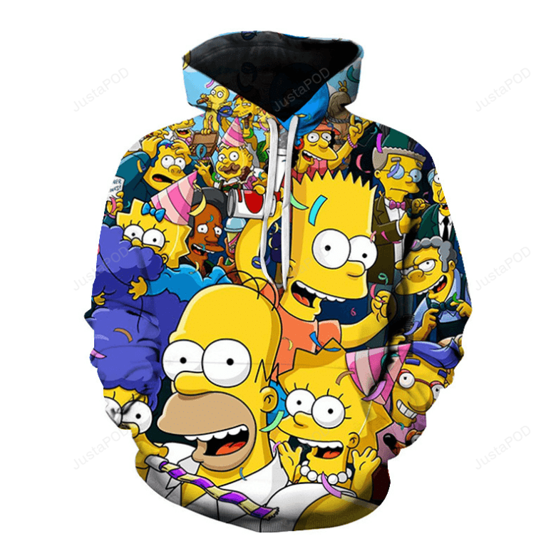 The Simpsons 3d All Over Print Hoodie Zip-up Hoodie-trungten-lrgn0