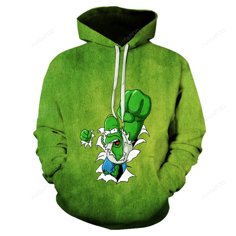 The Simpsons 3d All Over Print Hoodie Zip-up Hoodie