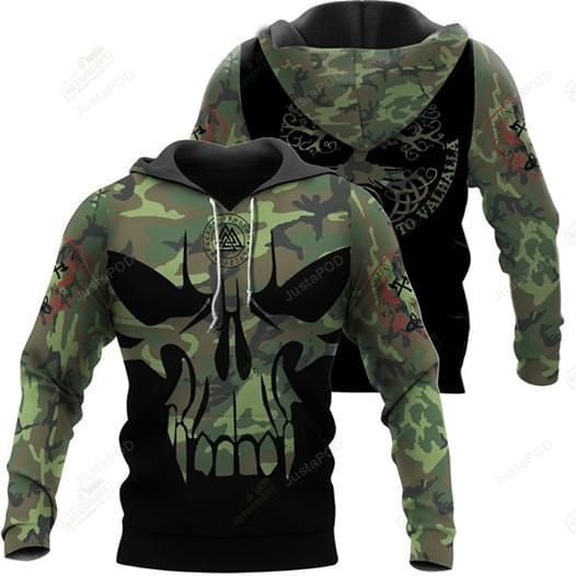 The Viking 3d All Over Print Hoodie Zip-up Hoodie