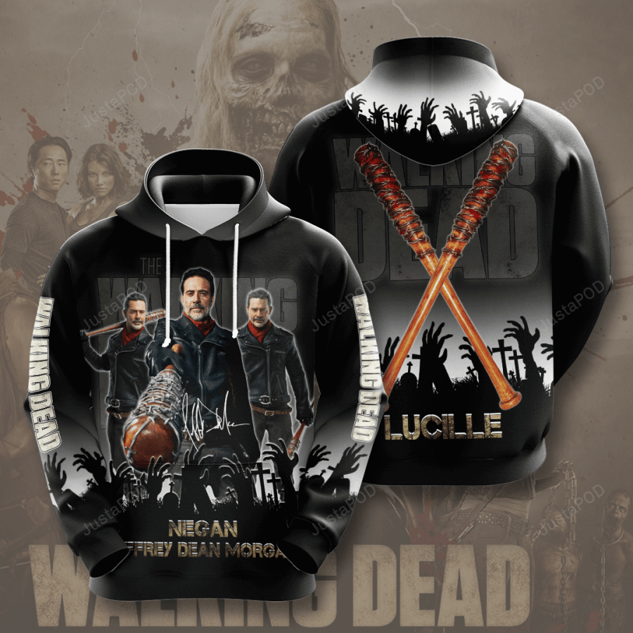 The Walking Dead Negan Lucille 3d All Over Printed Hoodie Zip- Up Hoodie