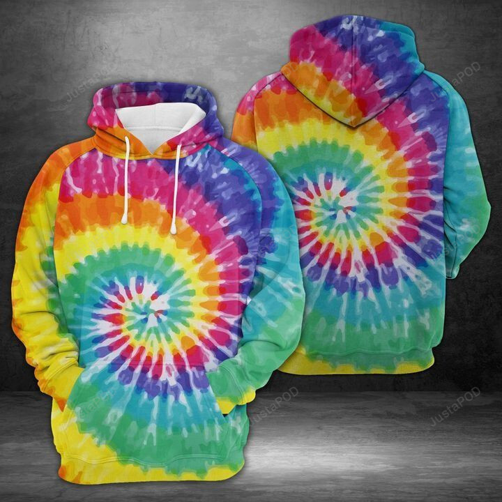 Tie Dye 3d All Over Print Hoodie Zip-up Hoodie