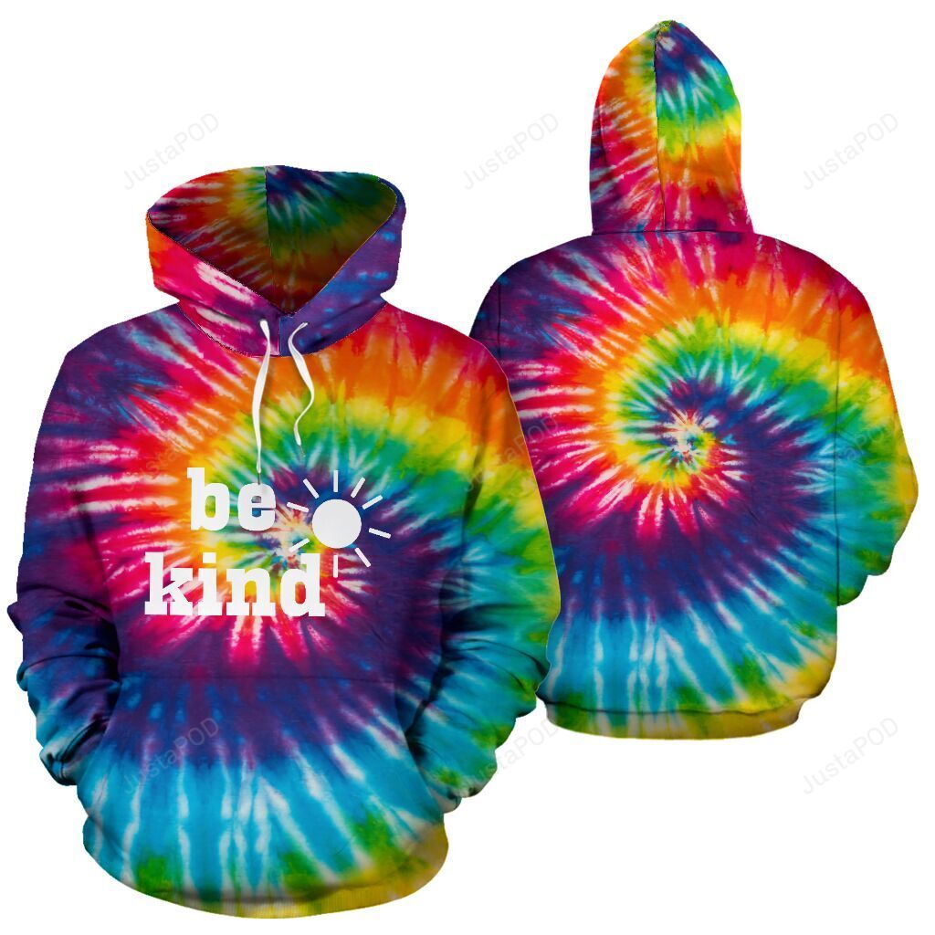 Tie Dye Be Kind Hippie 3d All Over Print Hoodie Zip-up Hoodie