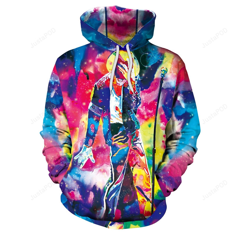 Tie Dye Michael Jackson Billie Jean Posing 3d All Over Print Hoodie Zip-up Hoodie