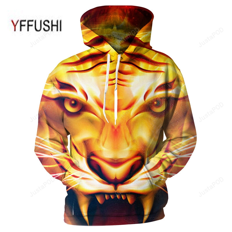 Tiger 3d All Over Print Hoodie Zip-up Hoodie-trungten-t65rp