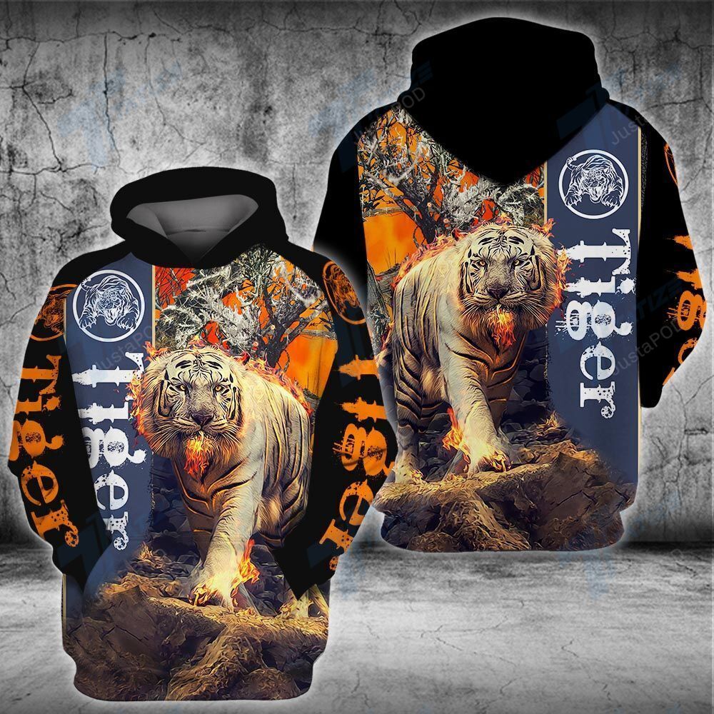 Tiger 3d All Over Print Hoodie Zip-up Hoodie