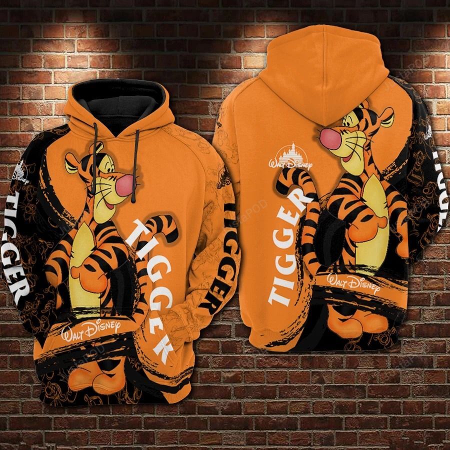 Tigger Winnie The Pooh Cartoon 3d All Over Print Hoodie Zip-up Hoodie