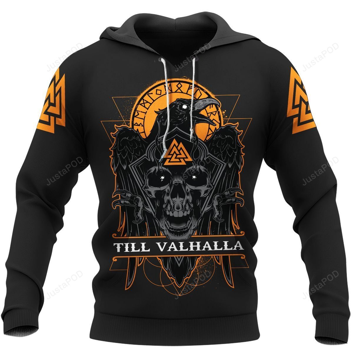 Till Valhalla Raven 3d All Over Printed Hoodie Zip-up Hoodie