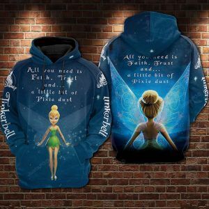 Tinker Bell 3d All Over Print Hoodie Zip-up Hoodie-trungten-cq2xr